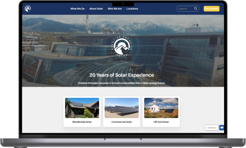 CE Solar Project screenshot on a Macbook