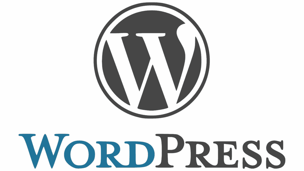WordPress logo, custom React website